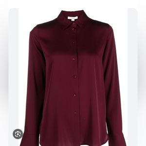 Vince silk burgundy blouse size M